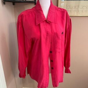 Ice Vintage pink Silk blouse 80s quality luxury